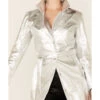 Understated Leather Women's Silver Metallic Moondust Trench Coat -Country Clothing Store 2000358788 040 P3