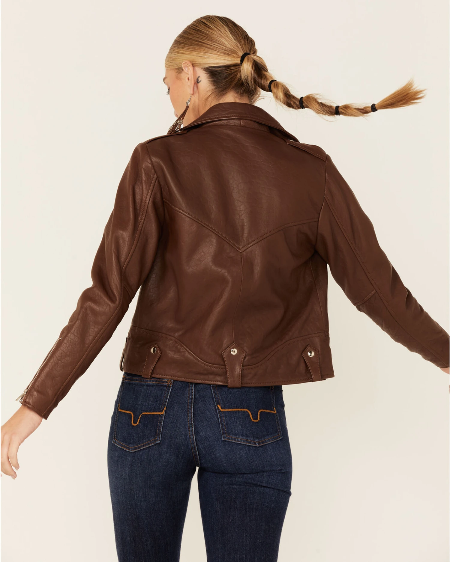 Understated Leather Women's Slick Leather Moto Jacket 5 Understated Leather Women's Slick Leather Moto Jacket - Image 3