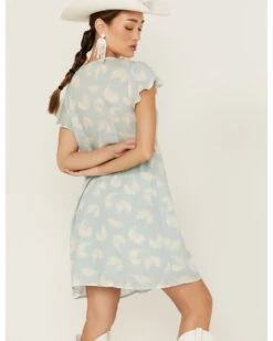 Stetson Women's Feather Print Button-Front Dress -Country Clothing Store 2000358889 400 P3