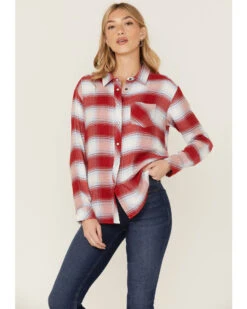Idyllwind Women's Sycamore Ridge Plaid Print Relaxed Flannel Pearl Snap Shirt -Country Clothing Store 2000359160 644 P2