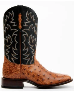 Cody James Men's Full Quill Cognac Ostrich Exotic Western Boots - Broad Square Toe -Country Clothing Store 2000359772 001 P2