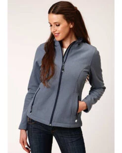 Roper Women's Blue Heathered Softshell Jacket