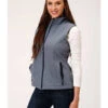 Roper Women's Blue Heathered Softshell Vest -Country Clothing Store 2000360006 400 P1