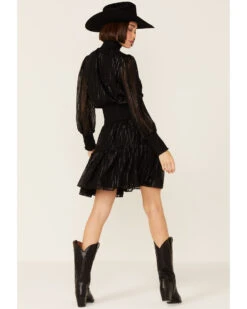 Revel Women's Sparkle Shirred Mock Neck Party Dress 9 Revel Women's Sparkle Shirred Mock Neck Party Dress -Country Clothing Store 2000360281 001 P3