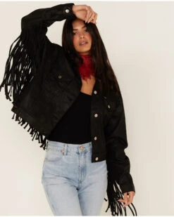 Wrangler X Women's Fringe Denim Jacket