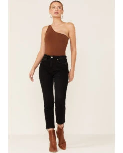 Daze Women's Black Daily Driver Crop High Rise Denim Jeans -Country Clothing Store 2000360640 001 P1