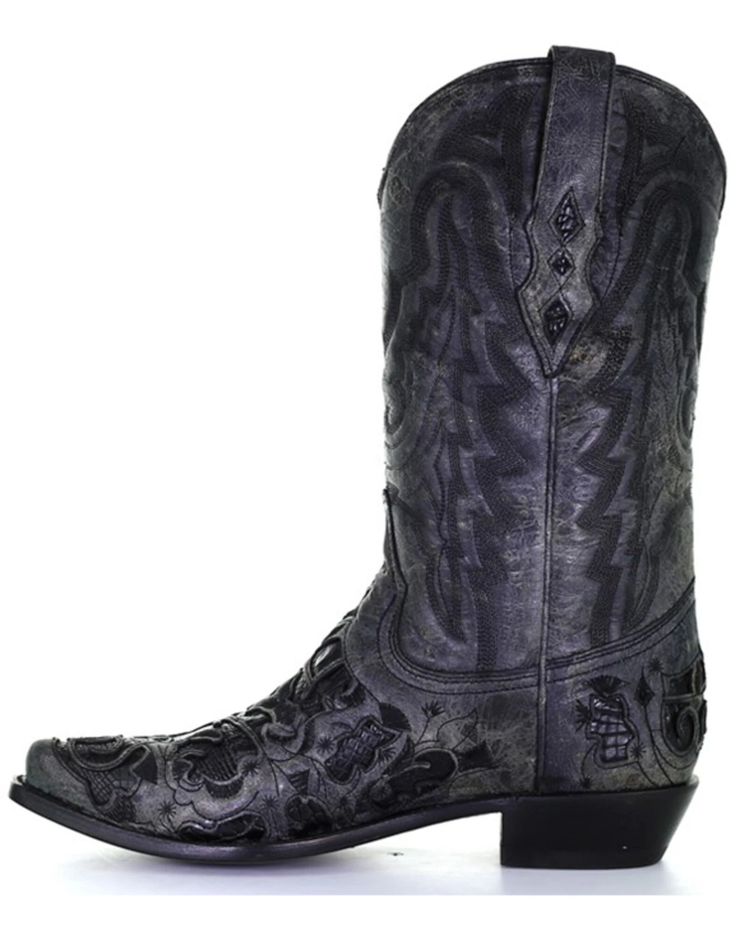 Corral Men's Black Embroidery Western Boots - Snip Toe 5 Corral Men's Black Embroidery Western Boots - Snip Toe - Image 3