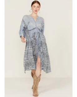 Free People Women's Oh My Indigo Midi Dress -Country Clothing Store 2000362302 402 P1