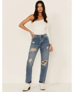 Free People Women's Light Wash Bren Boyfriend Jeans 7 Free People Women's Light Wash Bren Boyfriend Jeans -Country Clothing Store 2000362414 400 P1