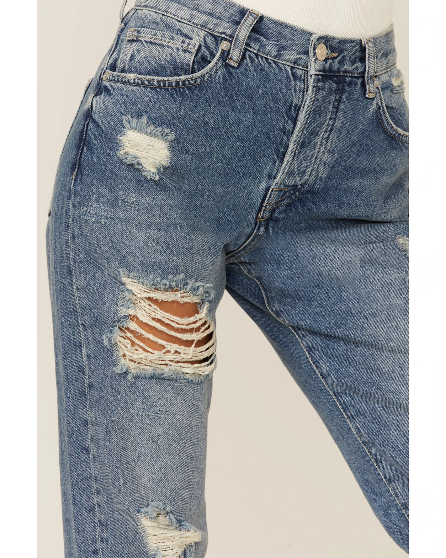 Free People Women's Light Wash Bren Boyfriend Jeans 6 Free People Women's Light Wash Bren Boyfriend Jeans - Image 4