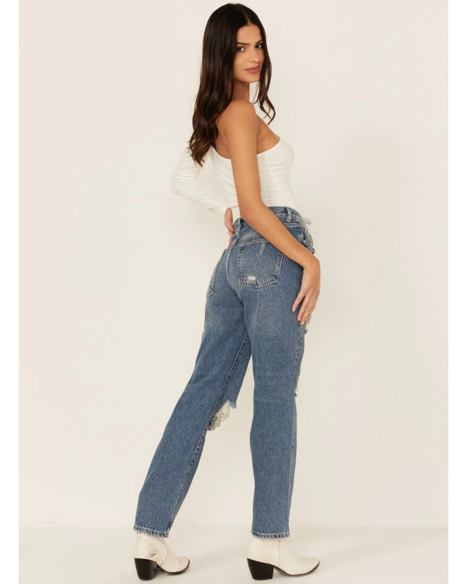 Free People Women's Light Wash Bren Boyfriend Jeans 5 Free People Women's Light Wash Bren Boyfriend Jeans - Image 3
