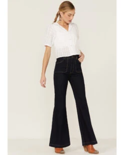 Rolla's Women's Eastcoast Dark Wash High Rise Flare Jeans 8 Rolla's Women's Eastcoast Dark Wash High Rise Flare Jeans -Country Clothing Store 2000362518 401 P1