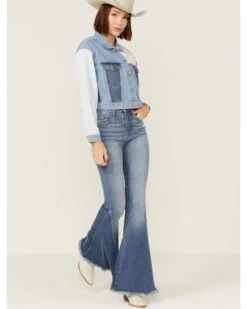 Driftwood Women's Colorblock Cropped Denim Jean Jacket 7 Driftwood Women's Colorblock Cropped Denim Jean Jacket -Country Clothing Store 2000362702 400 P4