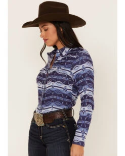 Ariat Women's R.E.A.L. Southwestern Oceanic Print Long Sleeve Western Pearl Snap Shirt -Country Clothing Store 2000362866 400 P2