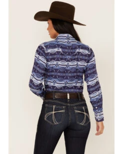 Ariat Women's R.E.A.L. Southwestern Oceanic Print Long Sleeve Western Pearl Snap Shirt -Country Clothing Store 2000362866 400 P4