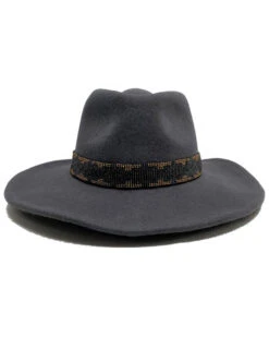 Nikki Beach Women's Gray Rogue Wool Felt Western Hat