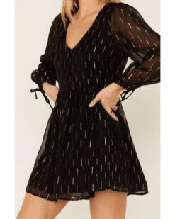 Band Of The Free Women's Black Hera Long Sleeve Mini Dress -Country Clothing Store 2000363402 001 P2