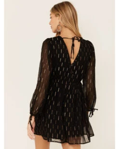 Band Of The Free Women's Black Hera Long Sleeve Mini Dress -Country Clothing Store 2000363402 001 P3