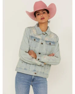 Johnny Was Women's Devere Embroidered Denim Jacket