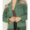Double D Ranch Women's Chrome Fringe Animal Print Suede Jacket 1 Double D Ranch Women's Chrome Fringe Animal Print Suede Jacket -Country Clothing Store 2000364078 300 P3