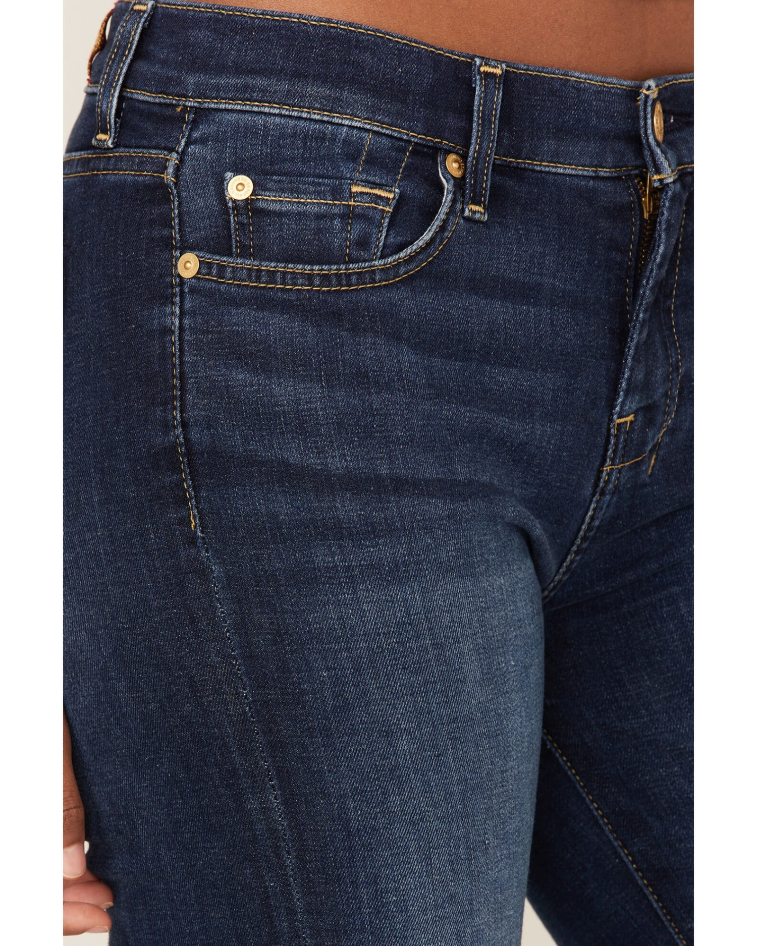 7 For All Mankind Women's Medium Wash Mid Rise Dojo Trouser Flare Jeans 4 7 For All Mankind Women's Medium Wash Mid Rise Dojo Trouser Flare Jeans - Image 2