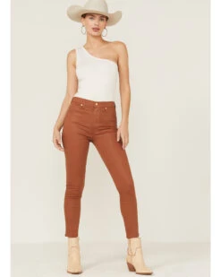 7 For All Mankind Women's Coated Faux Leather Ankle Skinny Jeans -Country Clothing Store 2000364281 200 P1