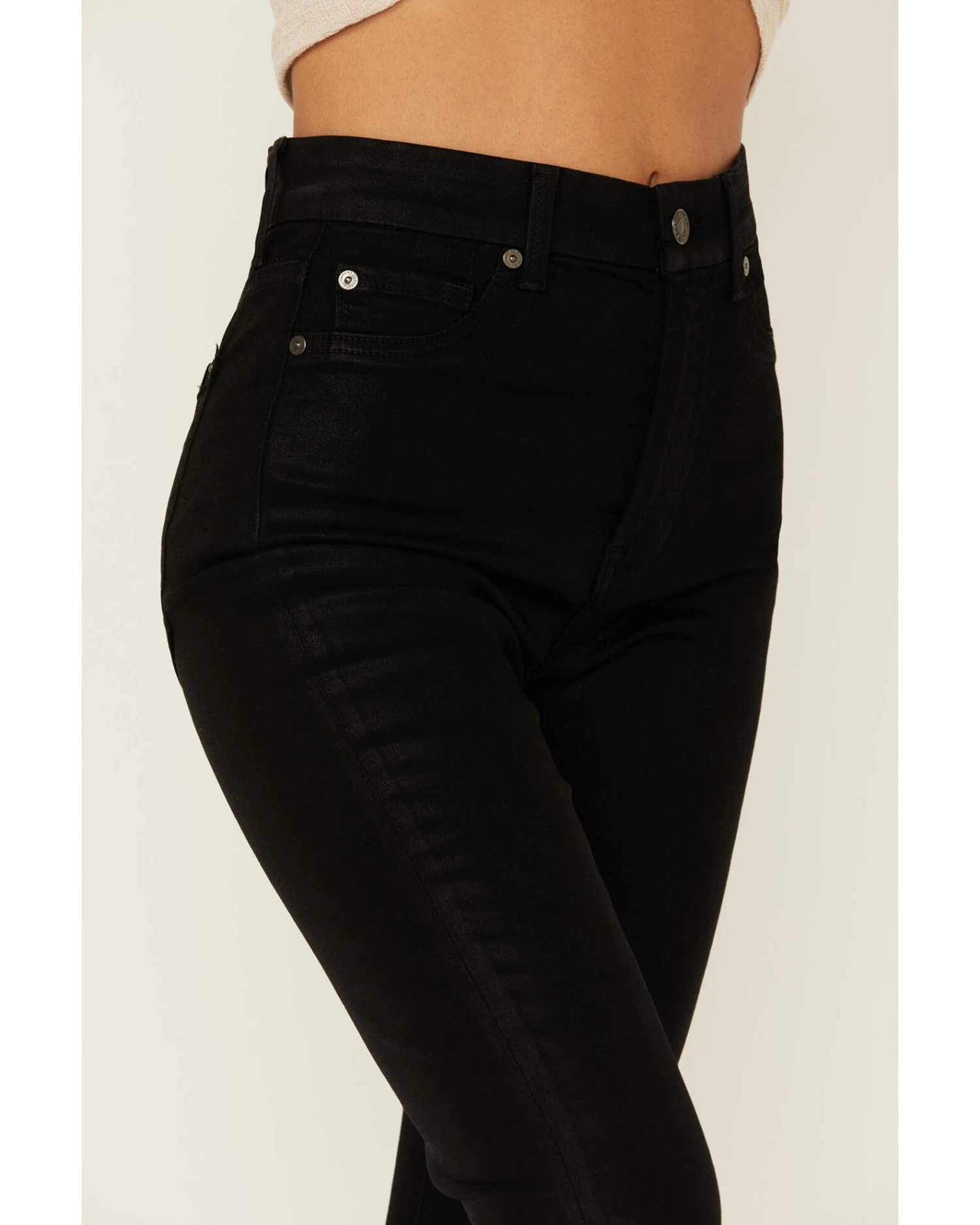 7 For All Mankind Women's Coated High Waist Ankle Skinny Jeans 5 7 For All Mankind Women's Coated High Waist Ankle Skinny Jeans - Image 3