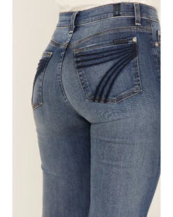 7 For All Mankind Women's Light Wash Mid Rise Dojo Wide Jeans 9 7 For All Mankind Women's Light Wash Mid Rise Dojo Wide Jeans -Country Clothing Store 2000364315 400 P2