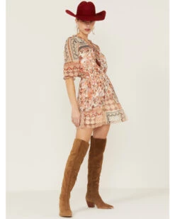 Miss Me Women's Patchwork Long Sleeve Dresss 9 Miss Me Women's Patchwork Long Sleeve Dresss -Country Clothing Store 2000364426 661 P1