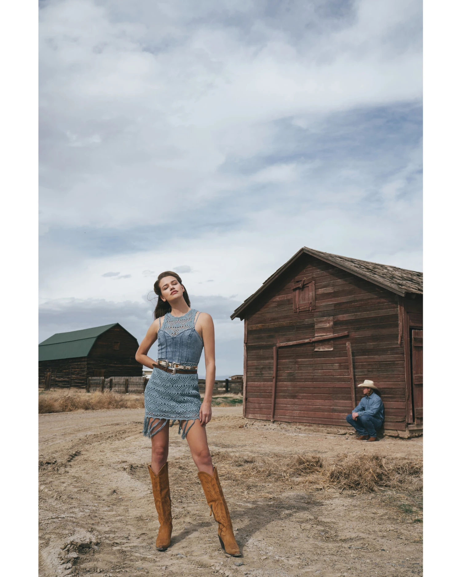 Shyanne Women's Yarn Crochet Fringe Trim Midi Dress 6 Shyanne Women's Yarn Crochet Fringe Trim Midi Dress - Image 4