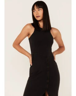 Cleo + Wolf Women's Halter Slit Midi Dress