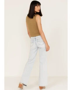 Cleo + Wolf Women's Light Wash High Rise Distressed Knee Flare Jeans -Country Clothing Store 2000364990 400 P3