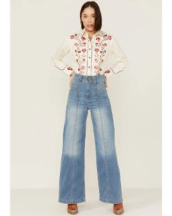 Rockmount Ranchwear Women's Vintage Thistle Floral Embroidery Pearl Snap Western Shirt 8 Rockmount Ranchwear Women's Vintage Thistle Floral Embroidery Pearl Snap Western Shirt -Country Clothing Store 2000365331 103 P4