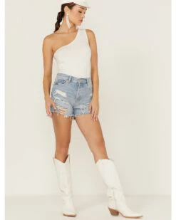 Free People Women's Maggie Kiss Me Distressed Shorts -Country Clothing Store 2000365744 414 P1