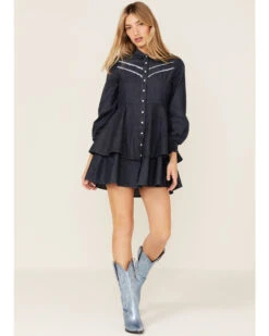 Maggie Sweet Women's Barcelona Tiered Denim Dress -Country Clothing Store 2000365869 400 P3