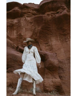 Jen's Pirate Booty Women's Eyelet Lace Rooftop Skirt Dress -Country Clothing Store 2000367184 101 P1