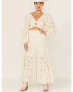 Jen's Pirate Booty Women's Eyelet Lace Rooftop Skirt Dress -Country Clothing Store 2000367184 101 P2