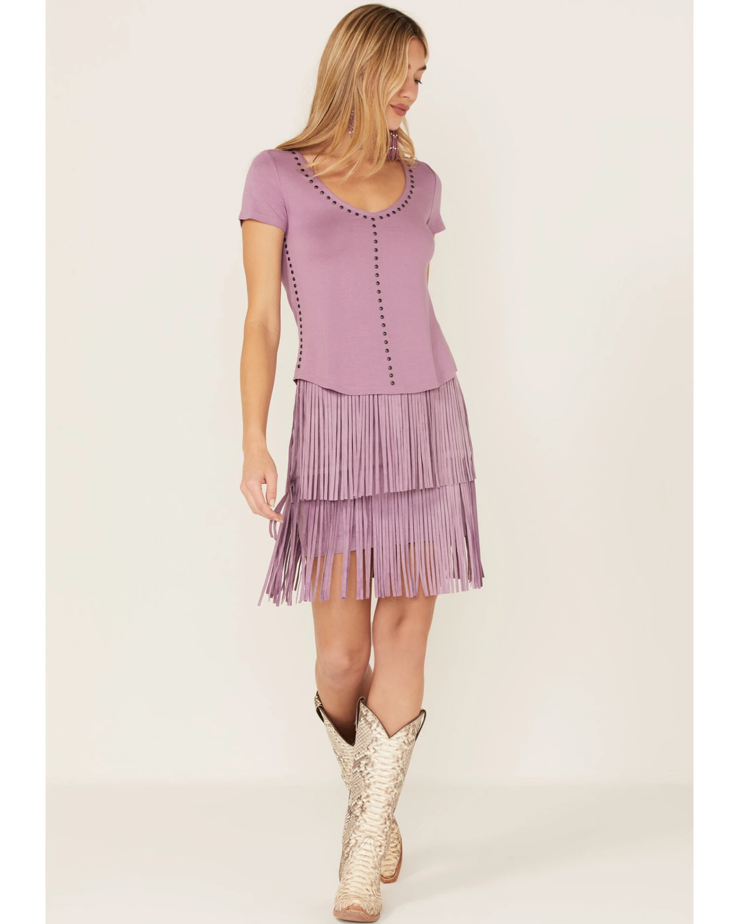 Idyllwind Women's Fringe Faux Suede Skirt 6 Idyllwind Women's Fringe Faux Suede Skirt - Image 4