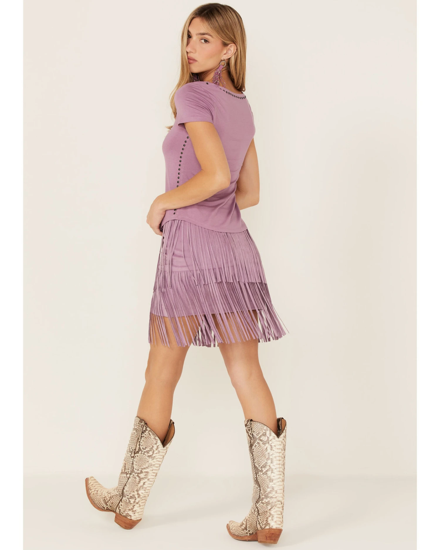 Idyllwind Women's Fringe Faux Suede Skirt 4 Idyllwind Women's Fringe Faux Suede Skirt - Image 2