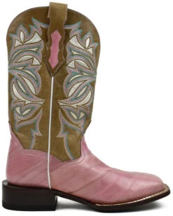 Dan Post Women's Eel Exotic Western Boots - Broad Square Toe -Country Clothing Store 2000367482 650 P2