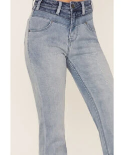 Rock & Roll Denim Women's Light Wash High Rise Yoke Trouser Flare Jeans -Country Clothing Store 2000368124 412 P2