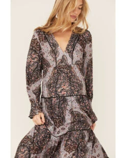 Lovestitch Women's Floral Paisley Tiered Skirt Dress -Country Clothing Store 2000368828 020 P2