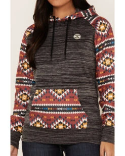 Hooey Women's Southwestern Contrast Print Summit Hoodie -Country Clothing Store 2000369085 022 P3