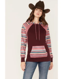 Hooey Women's Serape Stripe Contrast Print Savannah Hoodie -Country Clothing Store 2000369090 642 P1
