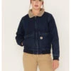 Carhartt Women's Medium Wash Relaxed Fit Denim Sherpa-Lined Jacket 2 Carhartt Women's Medium Wash Relaxed Fit Denim Sherpa-Lined Jacket -Country Clothing Store 2000369934 400 P1