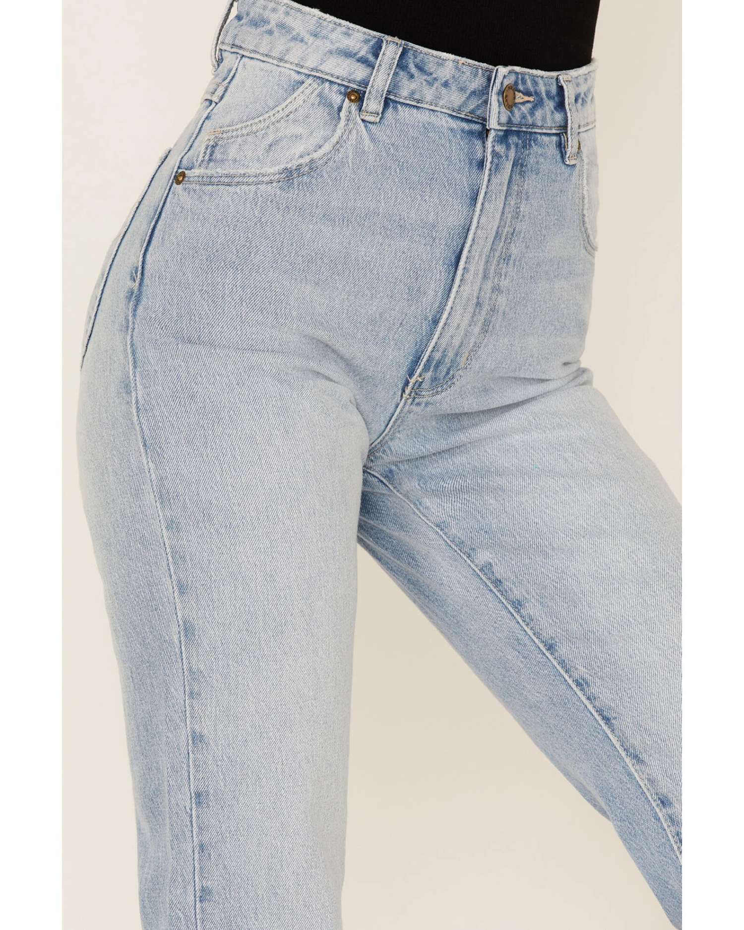 Rolla's Women's Light Wash High Rise Original Straight Jeans 6 Rolla's Women's Light Wash High Rise Original Straight Jeans - Image 4