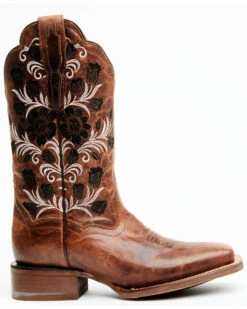 Dan Post Women's Athena Floral Embroidered Western Performance Boots - Broad Square Toe -Country Clothing Store 2000371101 280 P2