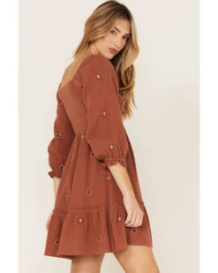 Jolt Women's Embroidered Floral Long Sleeve Smocked Dress -Country Clothing Store 2000371511 220 P4