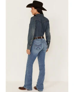 Ariat Women's R.E.A.L. Light Wash Mid Rise Allessandra Bootcut Jeans -Country Clothing Store 2000372213 400 P3