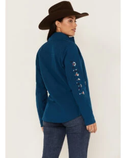 Ariat Women's Southwestern Logo New Team Softshell Jacket -Country Clothing Store 2000372245 400 P4